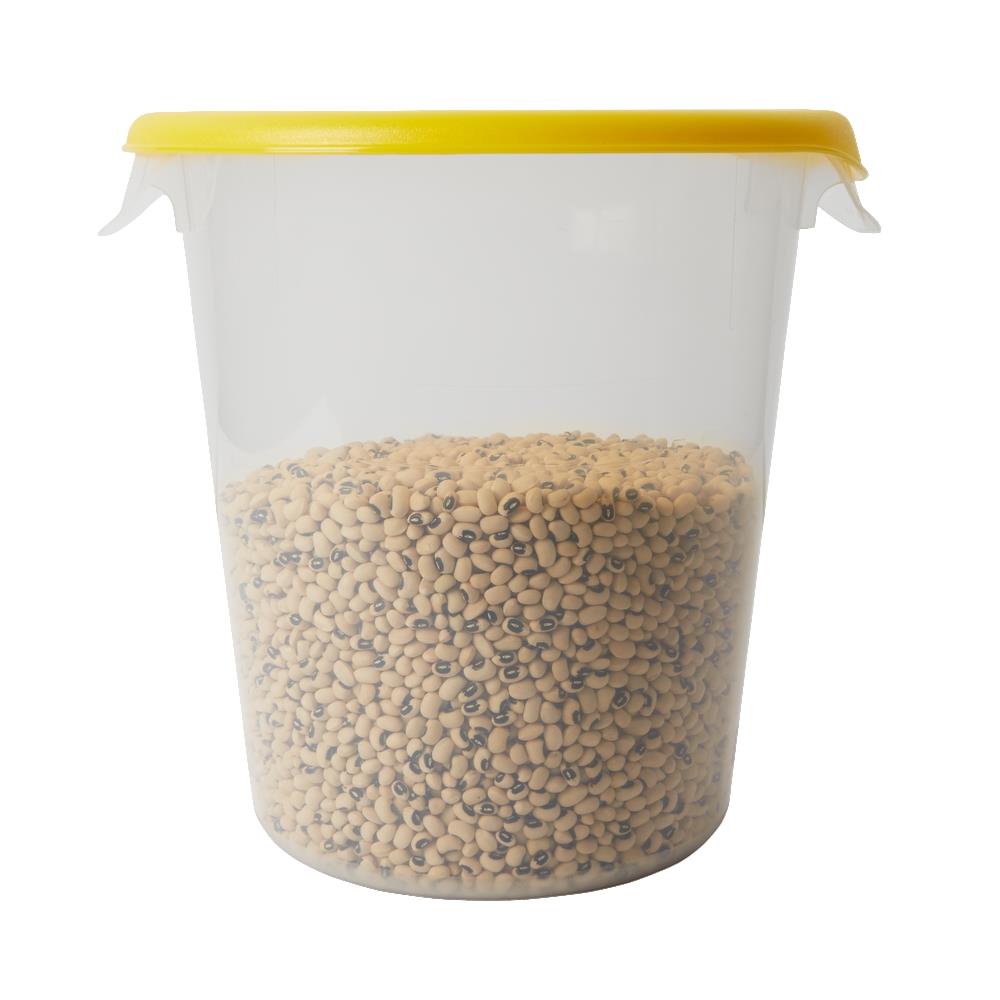 Deckel für runde Lebensmittel-Behälter Inhalt 7,6 L, gelb, mit Dichtlippen, (VE= 12 Deckel)