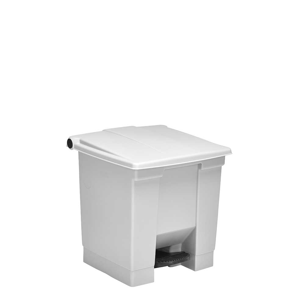 Tret-Abfallbehälter "Legacy Step-On", 30 Liter, weiß, BxTxH 415 x 400 x 435 mm 