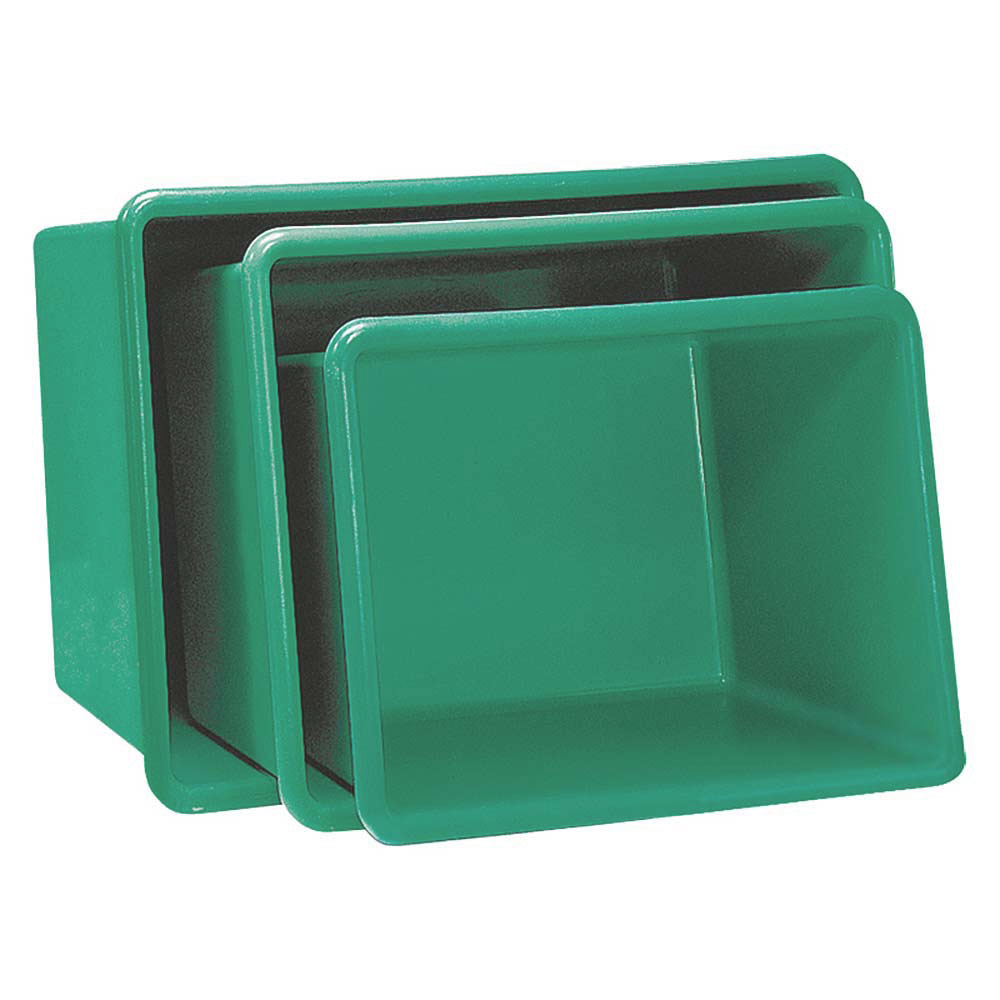 Rechteckbehälter aus GFK, Inhalt 300 Liter, grün, LxBxH 1180x700x530 mm, Gewicht 14 kg
