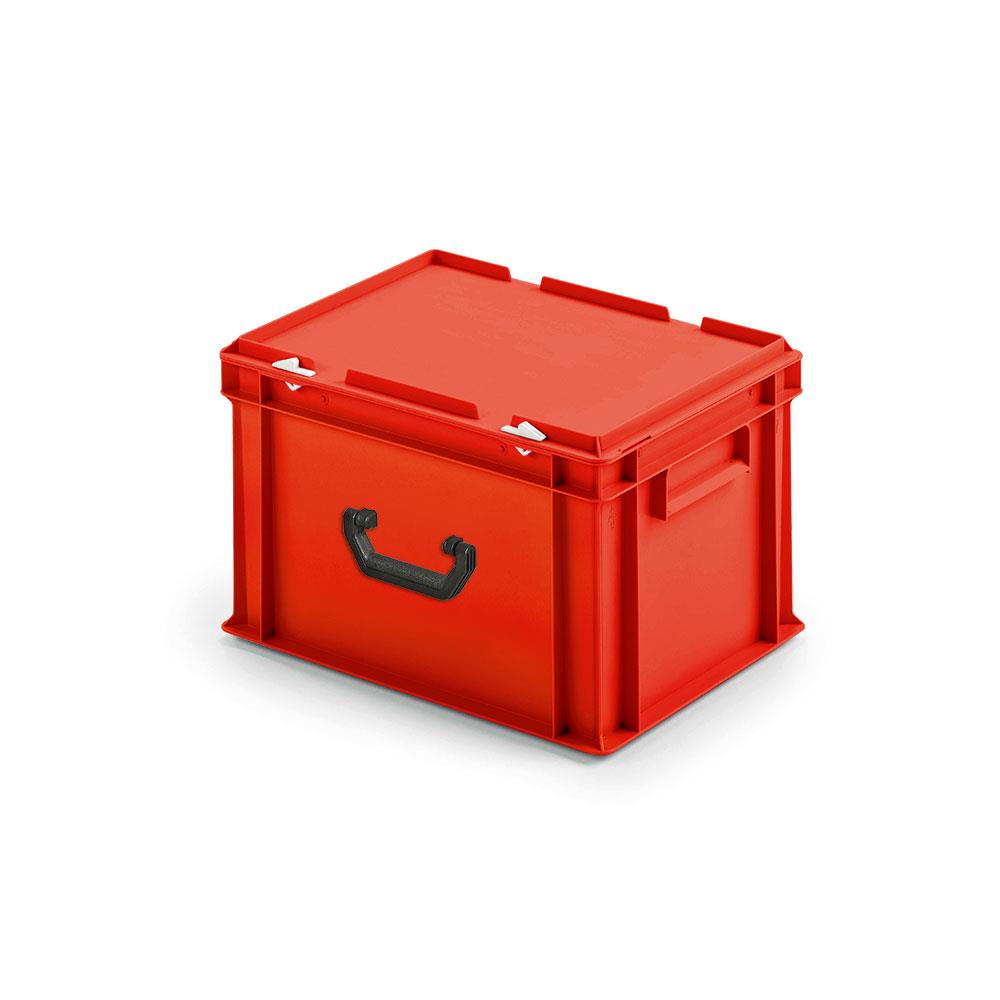 Euro-Koffer aus PP mit Tragegriff, LxBxH 400x300x245 mm, rot