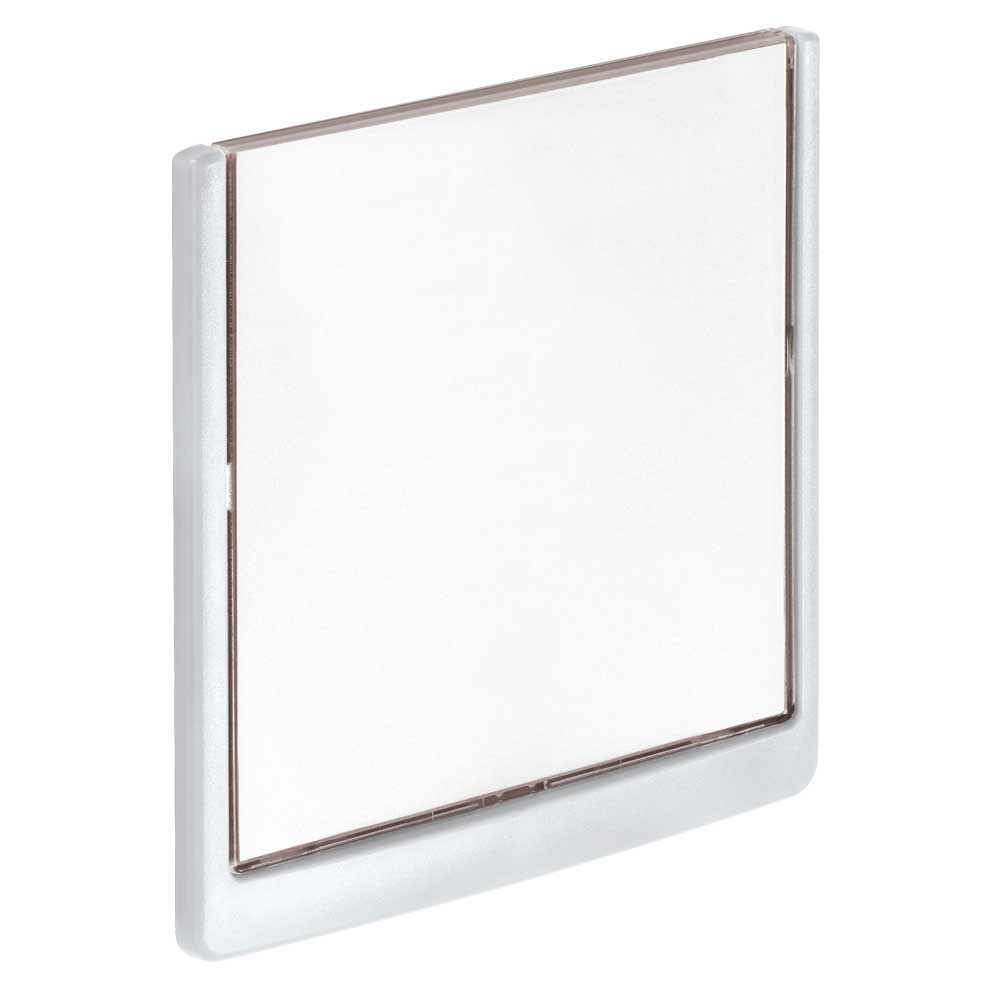 Türschild aus ABS-Kunststoff mit aufklappbarem Sichtfenster, BxH 149x148,5 mm, weiß