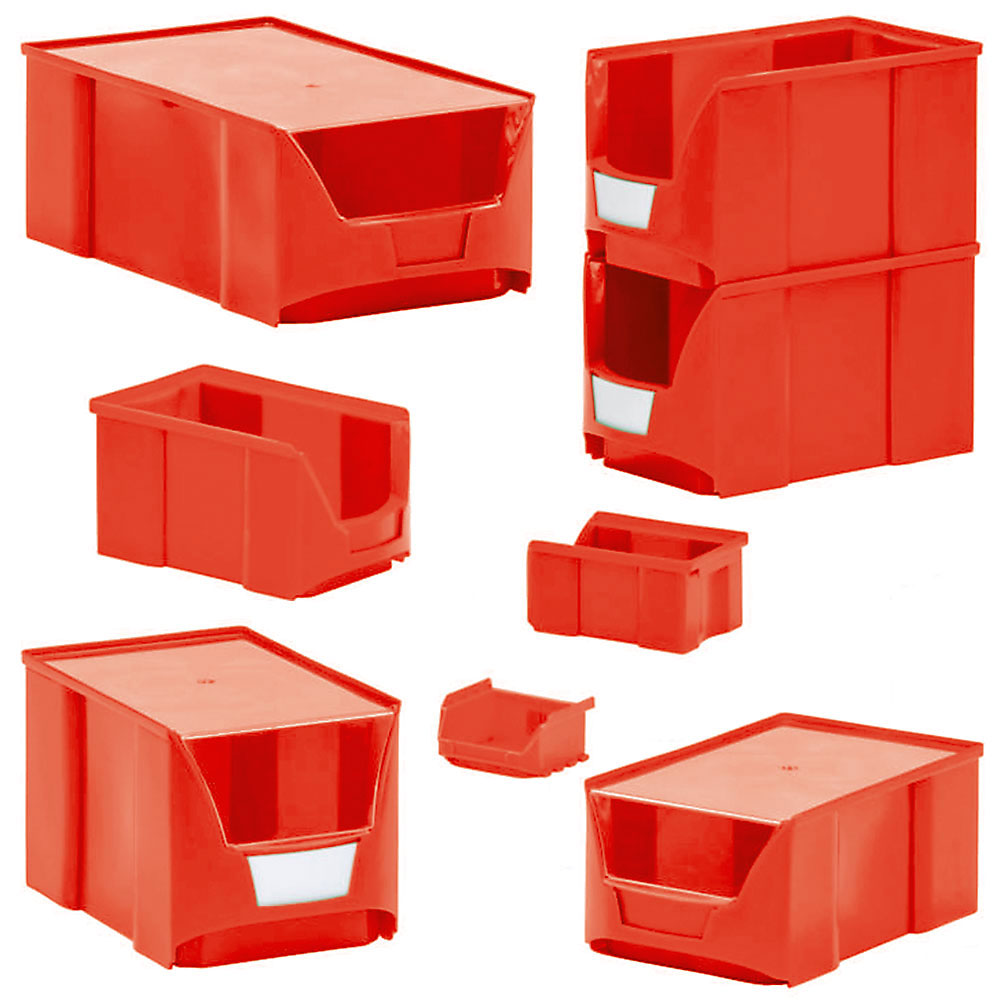 Sichtbox FUTURA FA 6, rot, Inhalt 0,4 Liter, LxBxH 90/65x100x50 mm, Gewicht 50 g