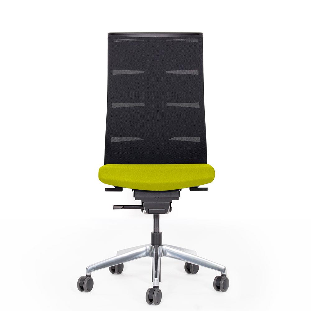 Bürodrehstuhl "Agilis Matrix MT12", Polster gelbgrün, belastbar bis 120 kg