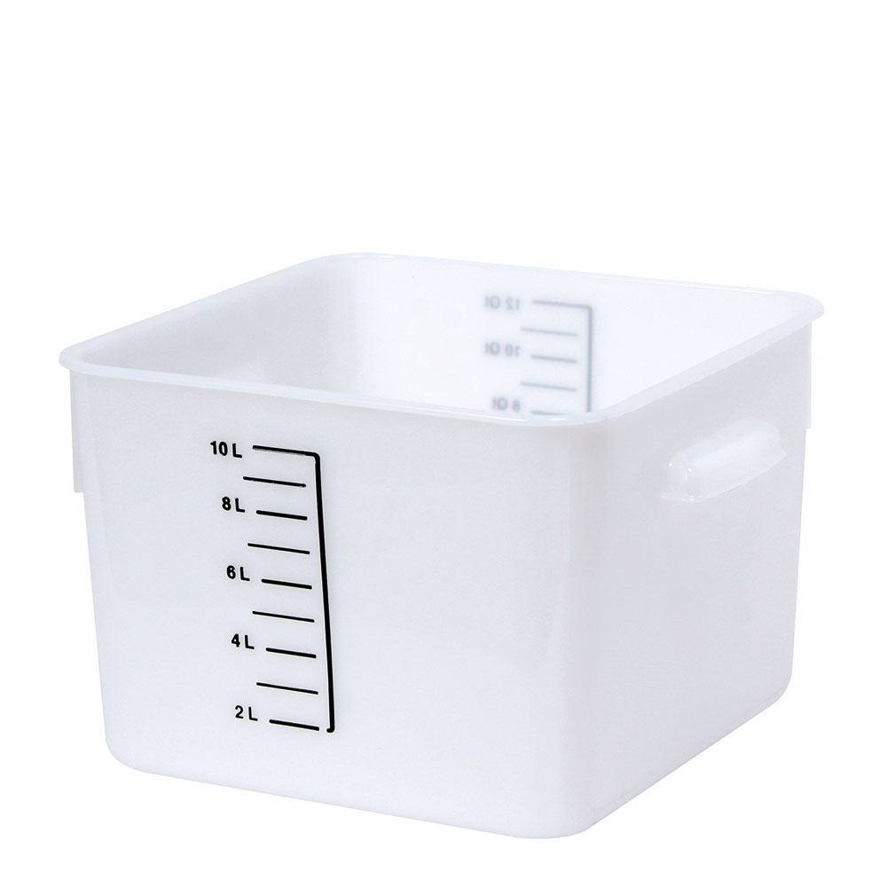 Platzsparbehälter, viereckig, LxBxH 290x265x195 mm, 12 Liter, weiß
