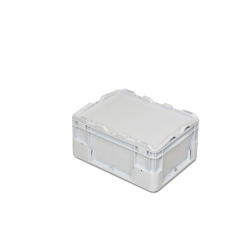 Auflagedeckel für Euro-Schwerlastbehälter/Stapelbehälter LxB 400x300 mm, grau