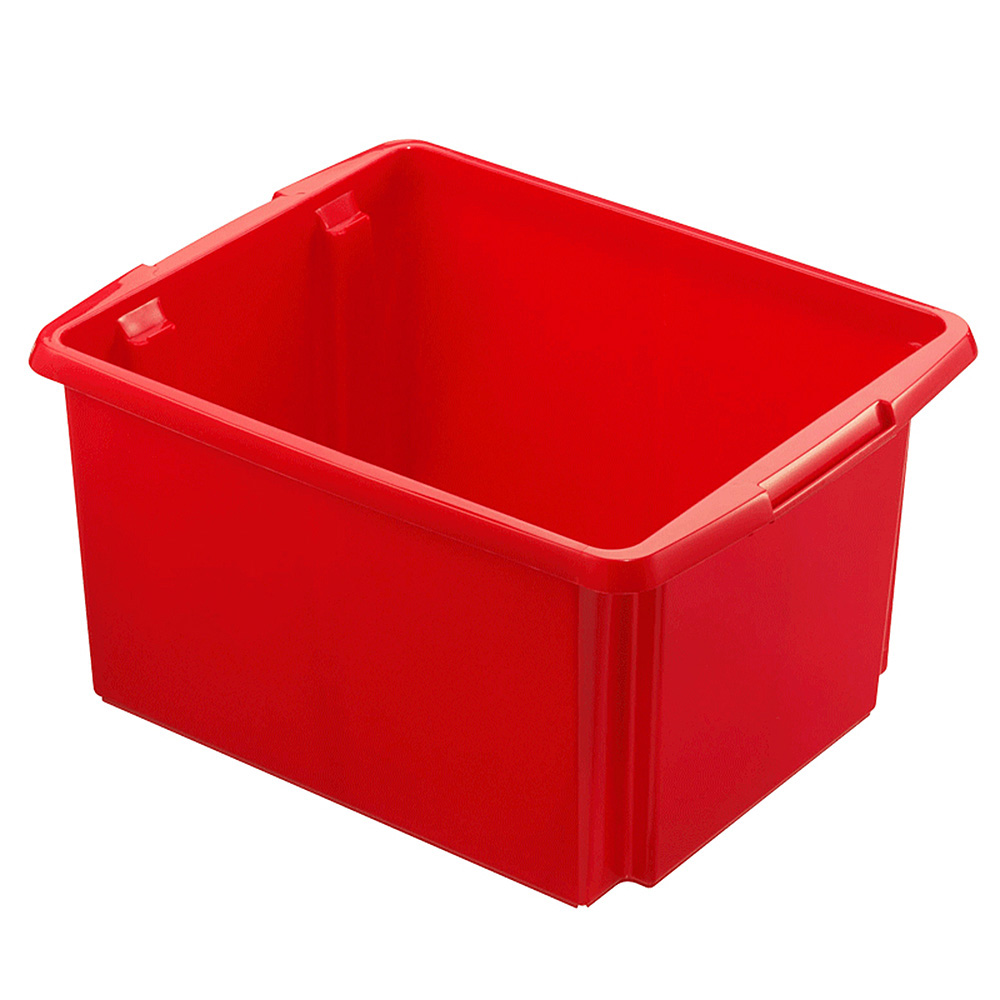 Leichter Drehstapelbehälter, LxBxH 455x360x245 mm, 32 Liter, rot