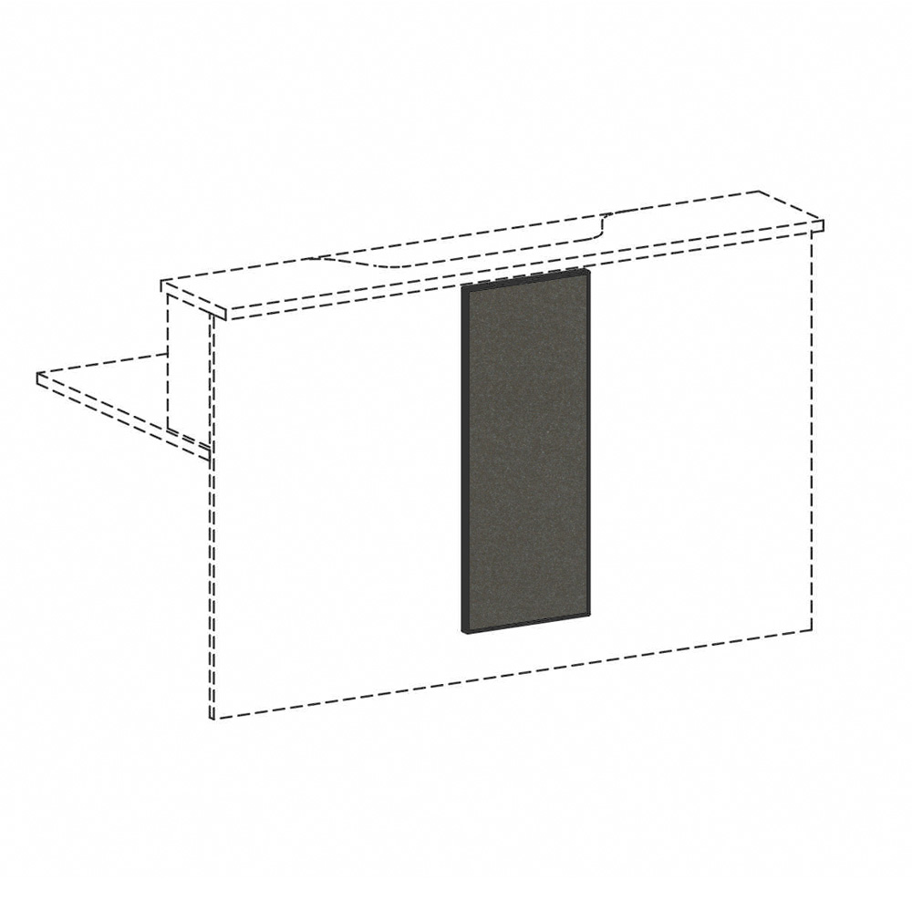 Design-Blende für Empfangstheke "SUPERIOR", graphit, BxH 320x812 mm