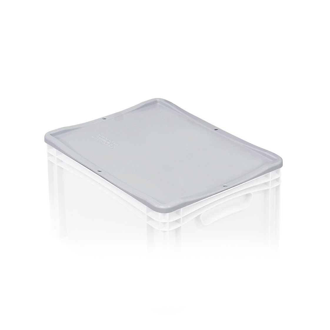Auflagedeckel für Euro-Stapelbehälter -Profi-, LxB 400x300 mm, Farbe grau, Gewicht 0,33 kg