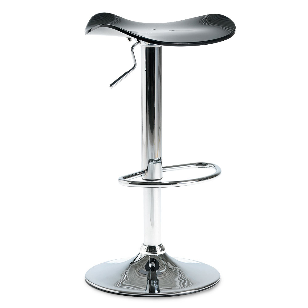Bar- und Tresenhocker, Sitzhöhe 640-840 mm, Farbe schwarz, belastbar bis 110 kg, Sitz um 360° drehbar