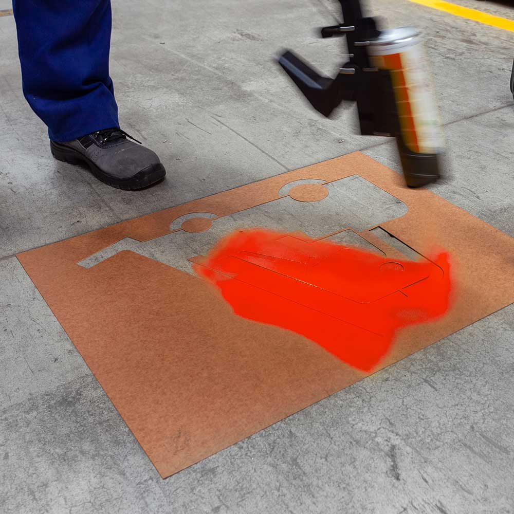 Bodenmarkierfarbe Traffic Paint, 500 ml, rot, ohne FCKW, Blei, Cadmium und Toluol, VE= 12 Stück