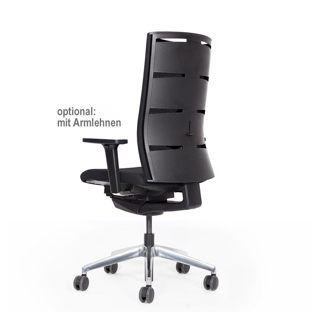 Bürodrehstuhl "Agilis Matrix MT12", Polster schwarz, belastbar bis 120 kg