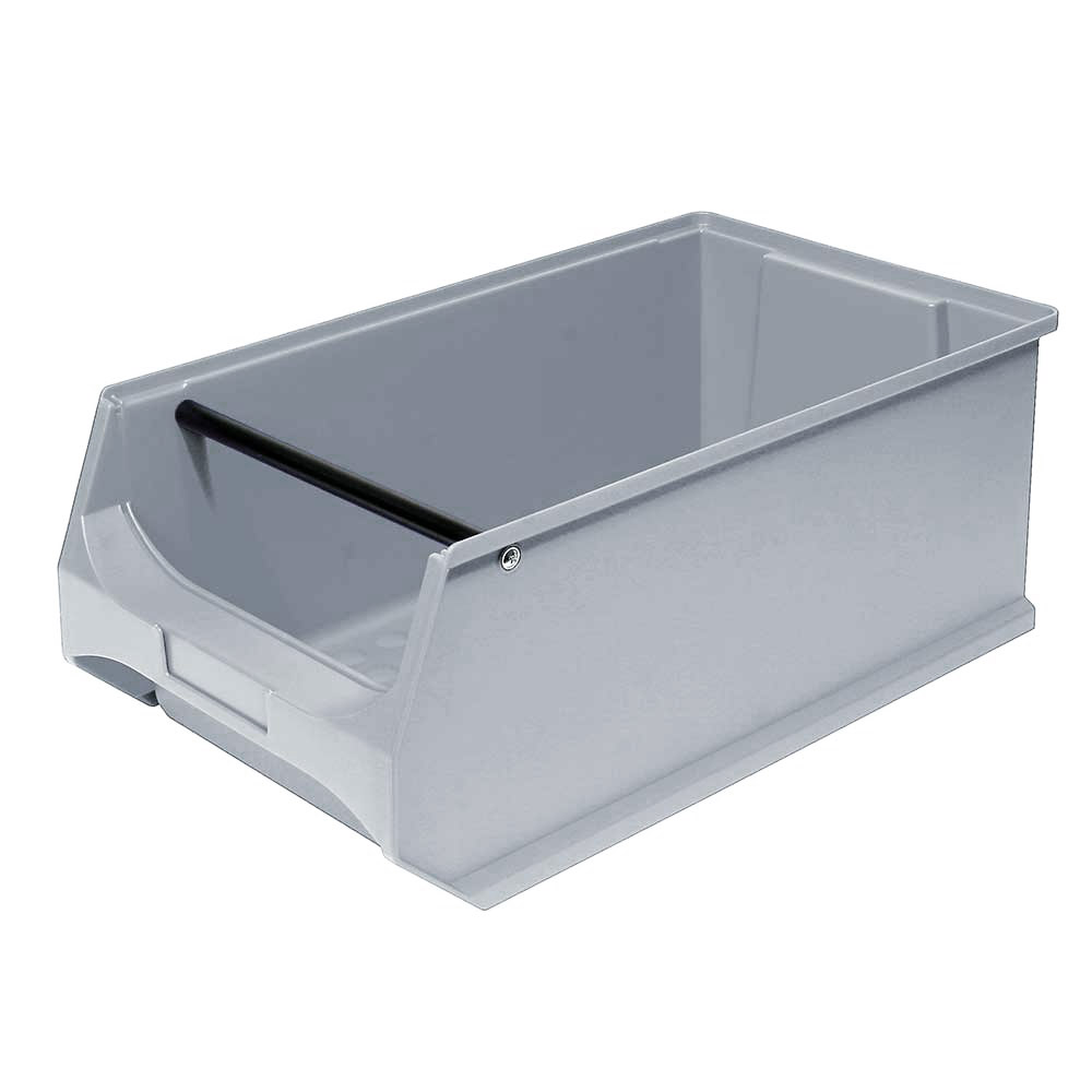 Sichtbox PROFI LB 2T mit Tragstab, grau, Inhalt 21,8 Liter, LxBxH 500x300x200 mm, innen 425x270x190 mm