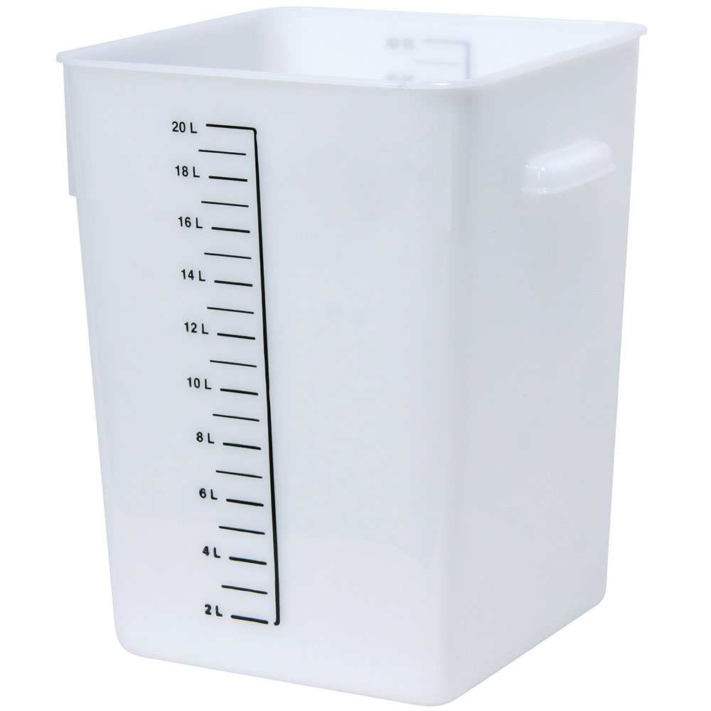 Platzsparbehälter, viereckig, LxBxH 290x265x365 mm, 20 Liter, weiß